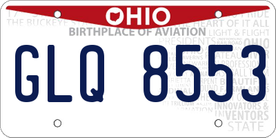 OH license plate GLQ8553