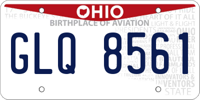 OH license plate GLQ8561