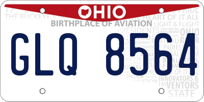 OH license plate GLQ8564