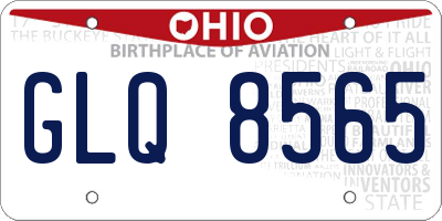 OH license plate GLQ8565