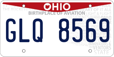 OH license plate GLQ8569