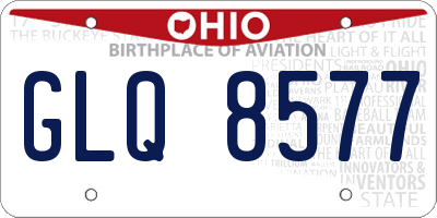 OH license plate GLQ8577