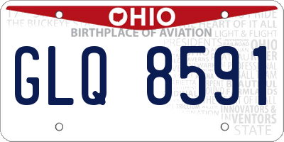 OH license plate GLQ8591