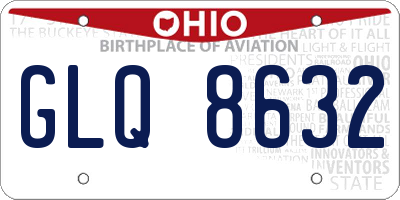 OH license plate GLQ8632