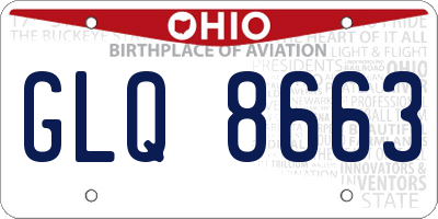 OH license plate GLQ8663