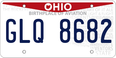 OH license plate GLQ8682