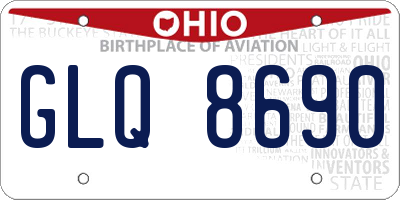 OH license plate GLQ8690