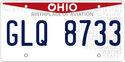 OH license plate GLQ8733