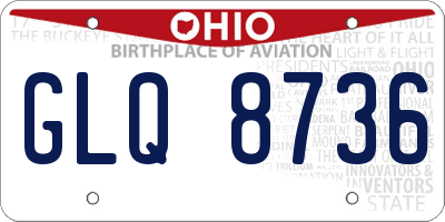 OH license plate GLQ8736
