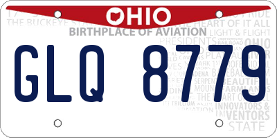 OH license plate GLQ8779