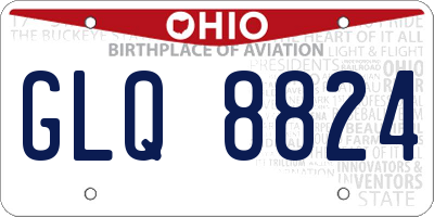 OH license plate GLQ8824