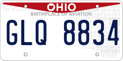 OH license plate GLQ8834