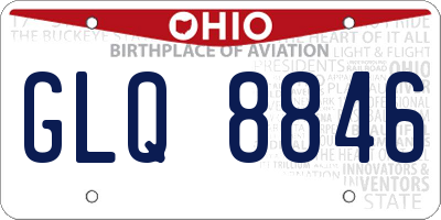 OH license plate GLQ8846