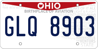 OH license plate GLQ8903