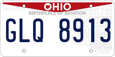 OH license plate GLQ8913