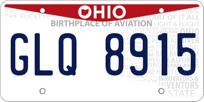 OH license plate GLQ8915