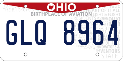 OH license plate GLQ8964