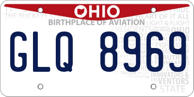 OH license plate GLQ8969