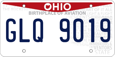 OH license plate GLQ9019