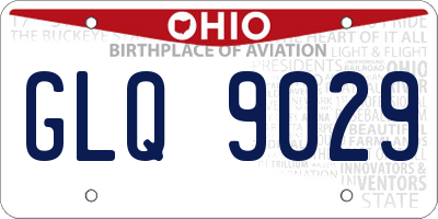 OH license plate GLQ9029