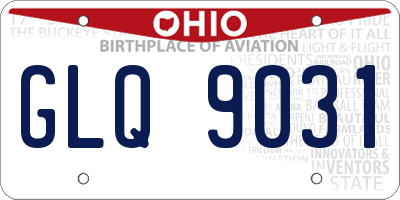 OH license plate GLQ9031