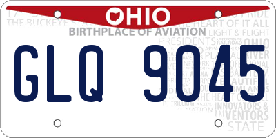 OH license plate GLQ9045