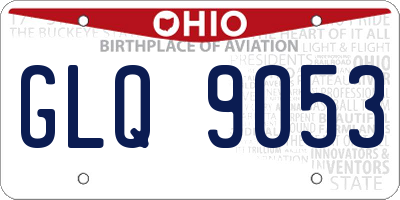 OH license plate GLQ9053