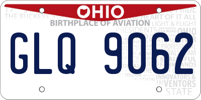 OH license plate GLQ9062