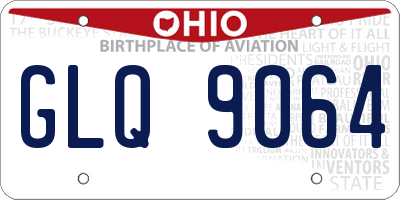 OH license plate GLQ9064