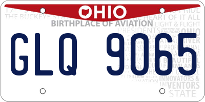 OH license plate GLQ9065