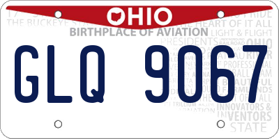 OH license plate GLQ9067