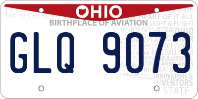 OH license plate GLQ9073