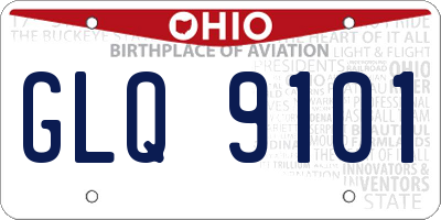 OH license plate GLQ9101
