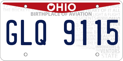 OH license plate GLQ9115