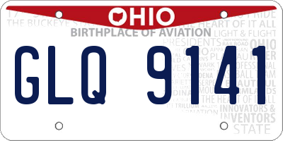 OH license plate GLQ9141
