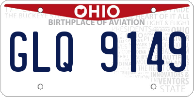 OH license plate GLQ9149