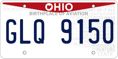 OH license plate GLQ9150