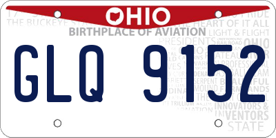 OH license plate GLQ9152