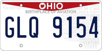 OH license plate GLQ9154