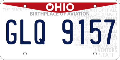 OH license plate GLQ9157