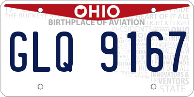 OH license plate GLQ9167