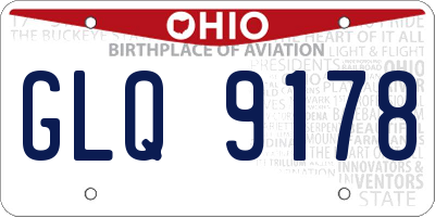 OH license plate GLQ9178