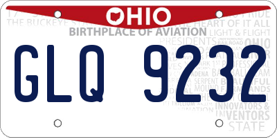 OH license plate GLQ9232