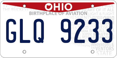 OH license plate GLQ9233