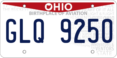 OH license plate GLQ9250