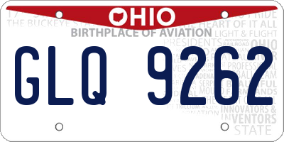 OH license plate GLQ9262