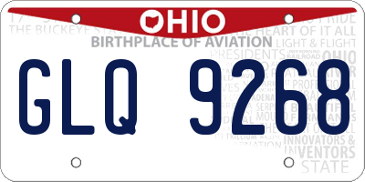 OH license plate GLQ9268