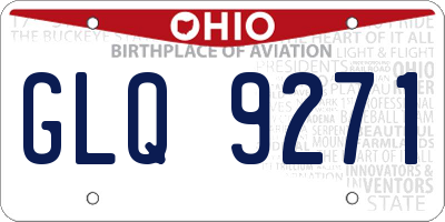 OH license plate GLQ9271