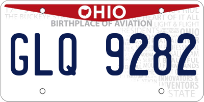 OH license plate GLQ9282