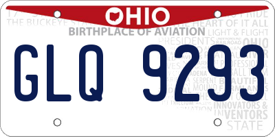OH license plate GLQ9293